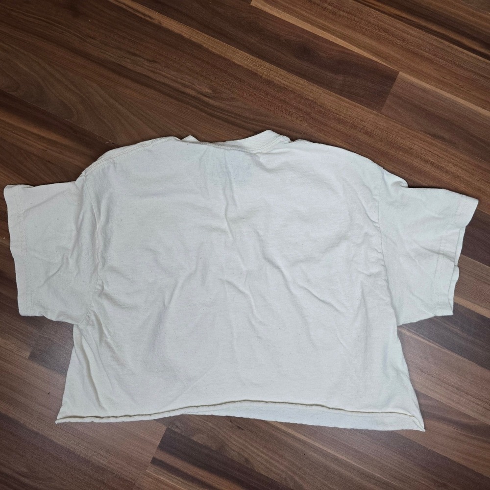 Taylor Swift Midnights Era Tour Crop Top T-Shirt White Medium Chopped Raw Hem - Picture 4 of 4